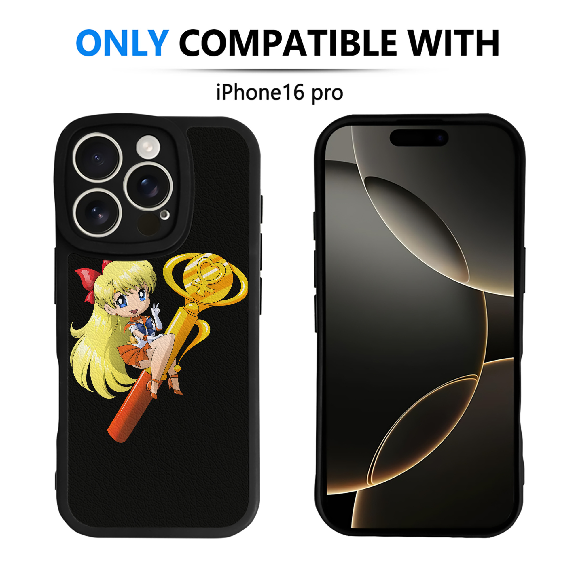 （画像用） 美少女戦士セーラームーン 愛野 美奈子 あいの みなこ Sailor Moon Aino Minako 【iPhone 16シリーズ対応】シリコンスマホケース（レザー調） 材質：シリコン